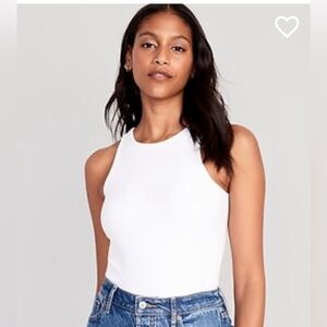 Old Navy Sleeveless High-Neck Body Suit for Women - White - Size Large